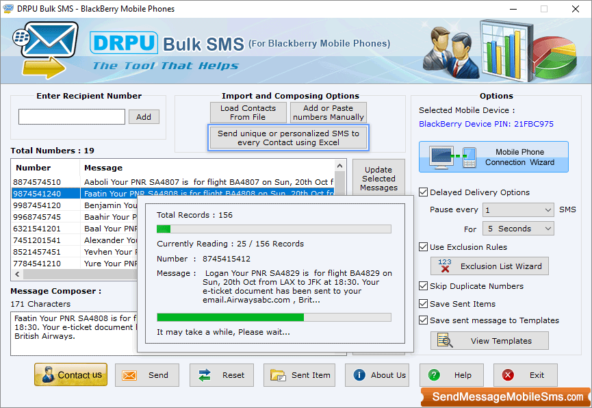 SMS Sending Process