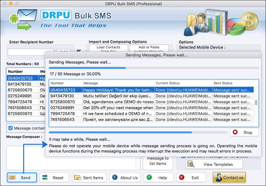 Mac Bulk SMS Software – Professional