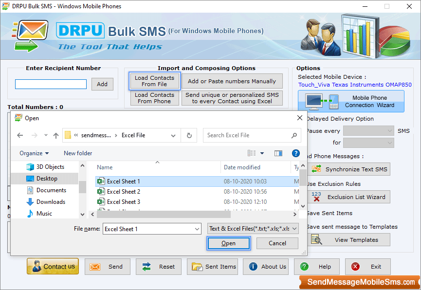 Bulk SMS Software for Windows Mobile Phones